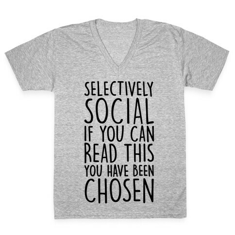 Selectively Social V-Neck Tee Shirt