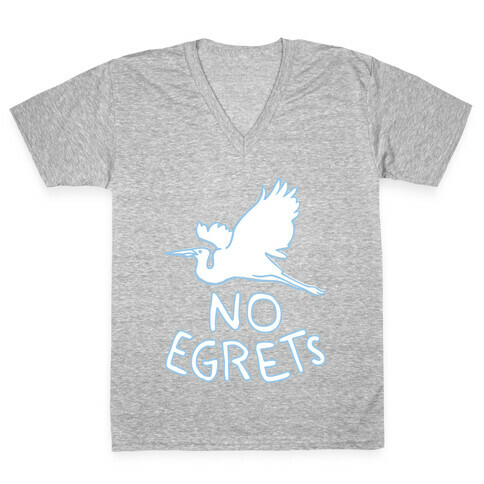 No Egrets (Dark) V-Neck Tee Shirt