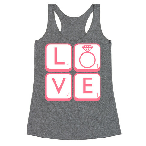 Love Scrabble Racerback Tank Top