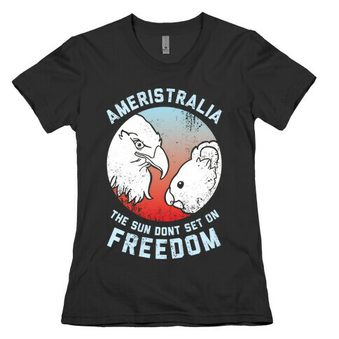 The Sun Dont Set On Freedom (Patriotic Ameristralia) Womens T-Shirt