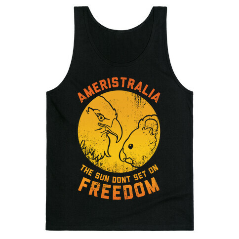 The Sun Don't Set On Freedom (Gold Ameristralia) Tank Top