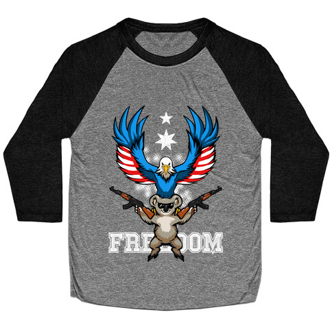 Ameristralia: TASTE THE FREEDOM (Text) Baseball Tee