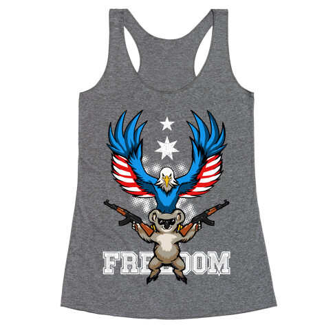 Ameristralia: TASTE THE FREEDOM (Text) Racerback Tank Top