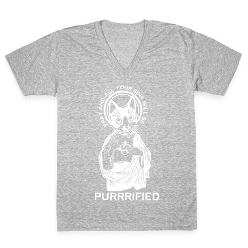 Purrrified V-Neck Tee Shirt