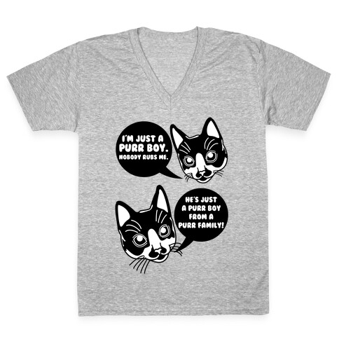 Purr Boy V-Neck Tee Shirt