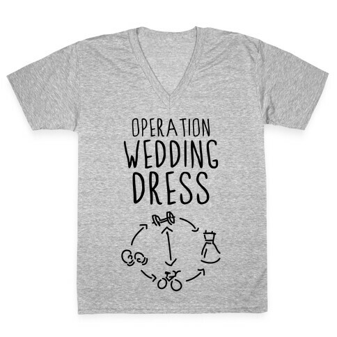 Operation Wedding Dress (Tank) V-Neck Tee Shirt