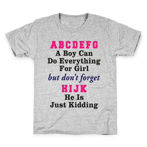 ABCDEFG (Tank) Kids T-Shirt