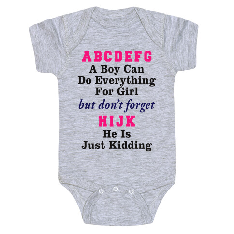 ABCDEFG (Tank) Baby One-Piece