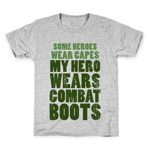 My Hero Wears Combat Boots (Tank) Kids T-Shirt