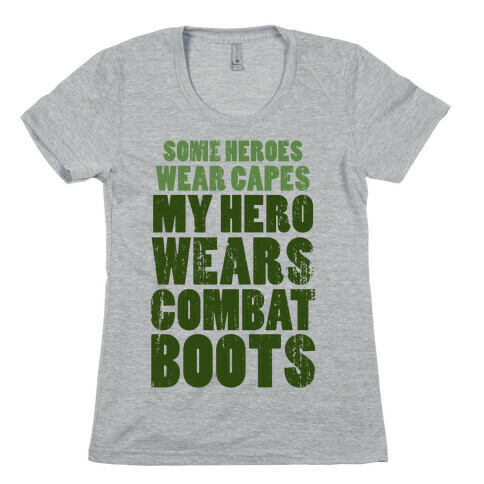 My Hero Wears Combat Boots (Tank) Womens T-Shirt