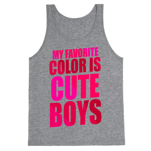 My Favorite Color Is Cute Boys Tank Top