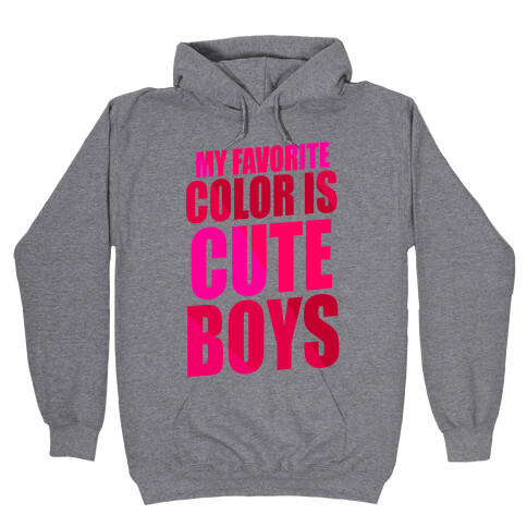 My Favorite Color Is Cute Boys Hooded Sweatshirt