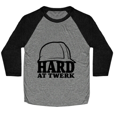 Hard At Twerk Neon Baseball Tee