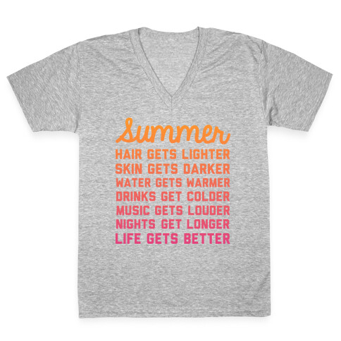 Summer Time V-Neck Tee Shirt