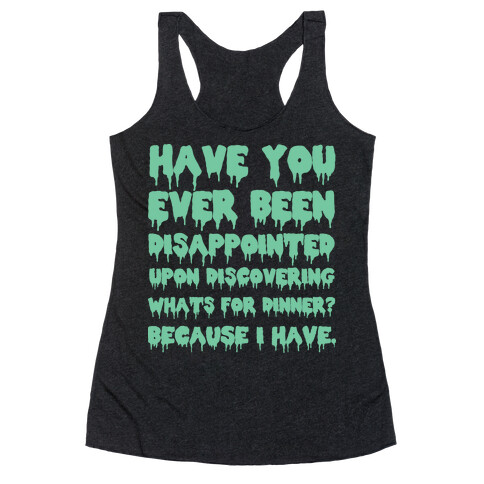 What's for Dinner Racerback Tank Top