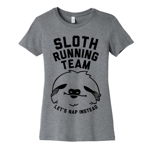 Sloth Running Team Womens T-Shirt