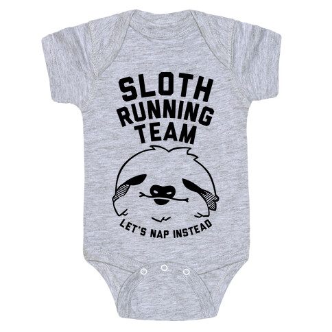 Sloth Running Team Baby One-Piece