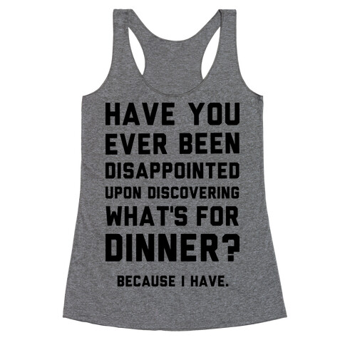 What's For Dinner Racerback Tank Top