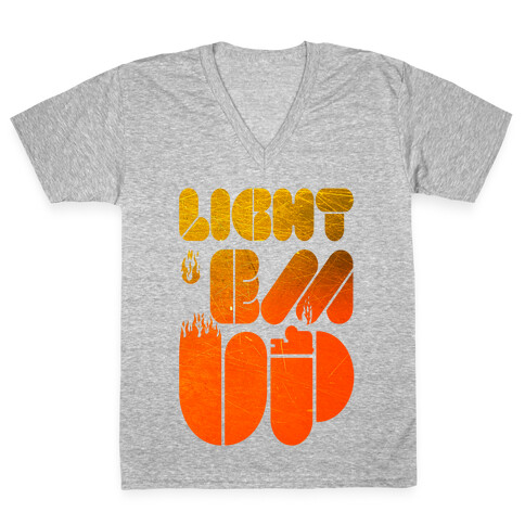 Light 'Em Up V-Neck Tee Shirt