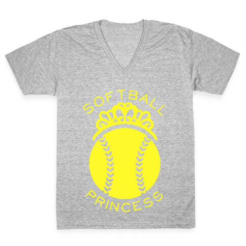 Softball Princess (Tank) V-Neck Tee Shirt