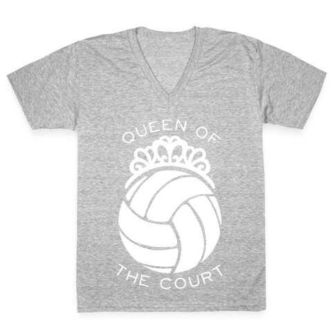 Queen of the Court (Dark Tank) V-Neck Tee Shirt