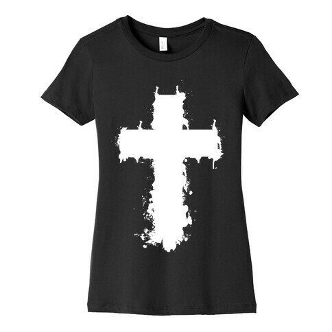 Splatter Cross Womens T-Shirt