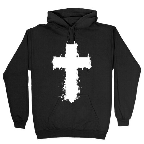 Splatter Cross Hooded Sweatshirt