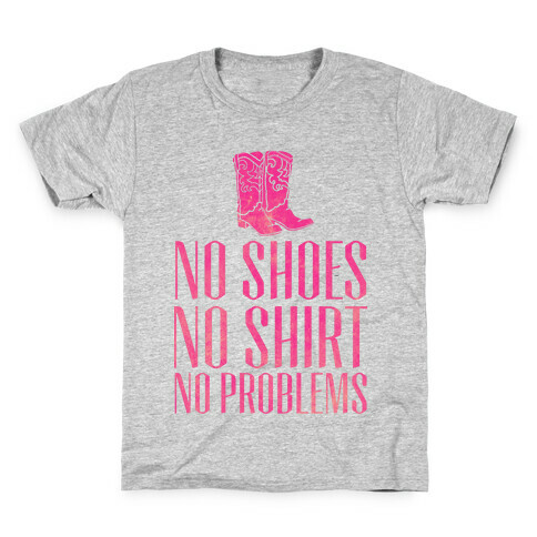 No Shoes No Shirt No Problems Kids T-Shirt