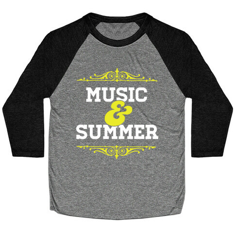 Music & Summer Baseball Tee