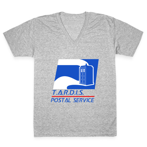 TARDIS Postal Service V-Neck Tee Shirt