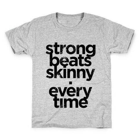 Strong Beats Skinny (Tank) Kids T-Shirt