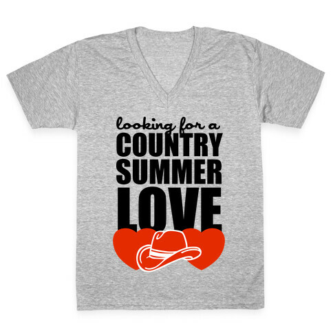 Country Summer Love (Tank) V-Neck Tee Shirt