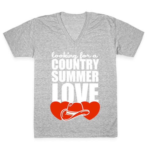 Country Summer Love (Dark Tank) V-Neck Tee Shirt