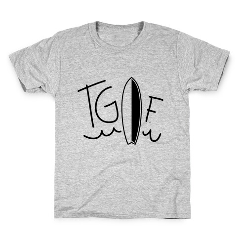 TGIF (Surfboard) (Neon) Kids T-Shirt