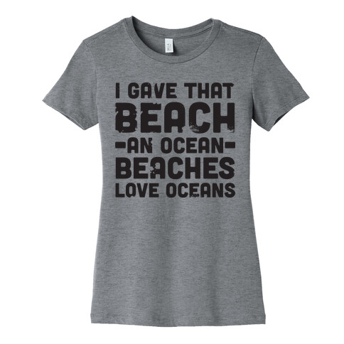 Beaches Love Oceans Womens T-Shirt