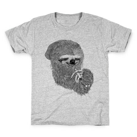 Dank Sloth (Black and White) Kids T-Shirt