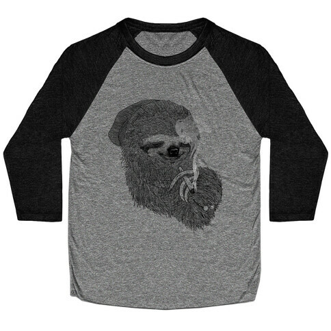 Dank Sloth (Black and White) Baseball Tee