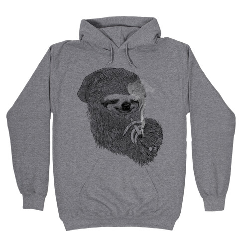 Dank Sloth (Black and White) Hooded Sweatshirt