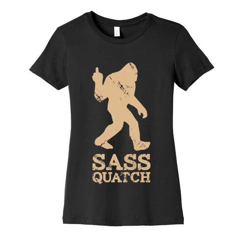 Sass Quatch Crossing Womens T-Shirt