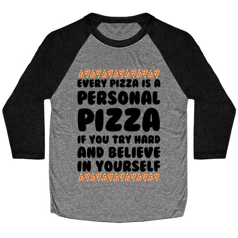 Personal Pizza Baseball Tee