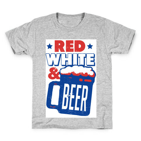 Red White & Beer Kids T-Shirt