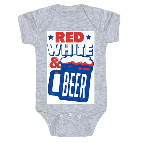 Red White & Beer Baby One-Piece