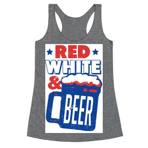 Red White & Beer Racerback Tank Top