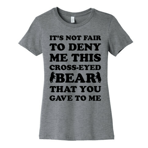 Cross-Eyed Bear Womens T-Shirt