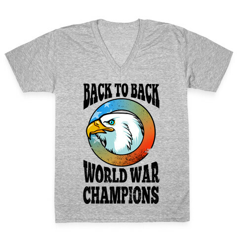 Back to Back World War Champions V-Neck Tee Shirt