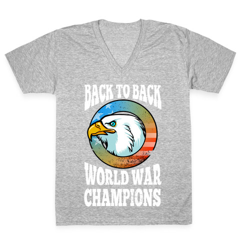 Back to Back World War Champions V-Neck Tee Shirt