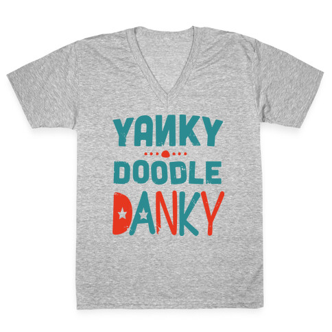 Yanky Doodle Danky (Dark) V-Neck Tee Shirt