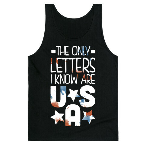 The Only Letters Are USA (Dark) Tank Top