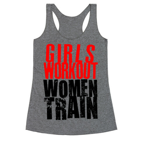 Girls Workout; Women Train Racerback Tank Top