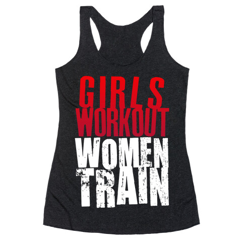 Girls Workout; Women Train Racerback Tank Top